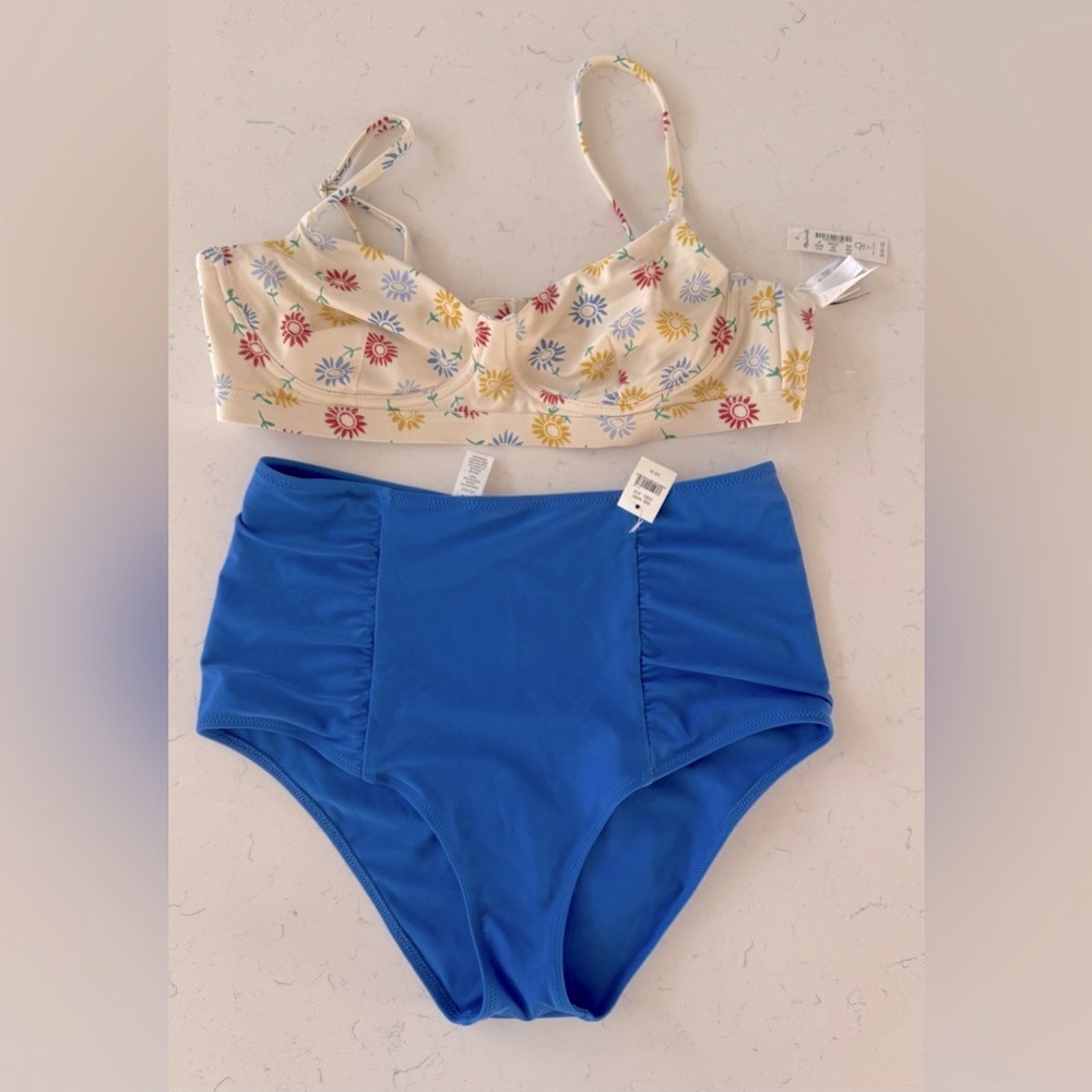 NWT! Mixed Brand Bikini Set Madewell top and Aerie high-waisted bottoms